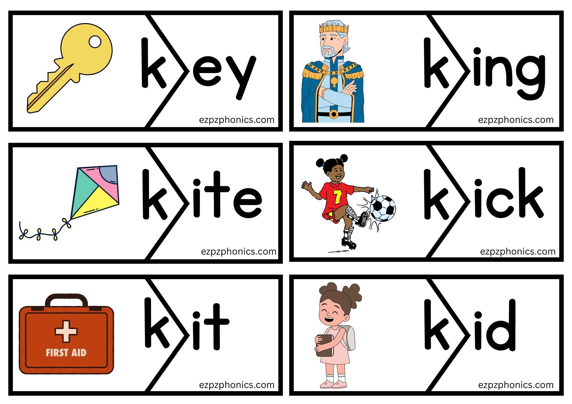 Letter K Puzzle Word Match 1